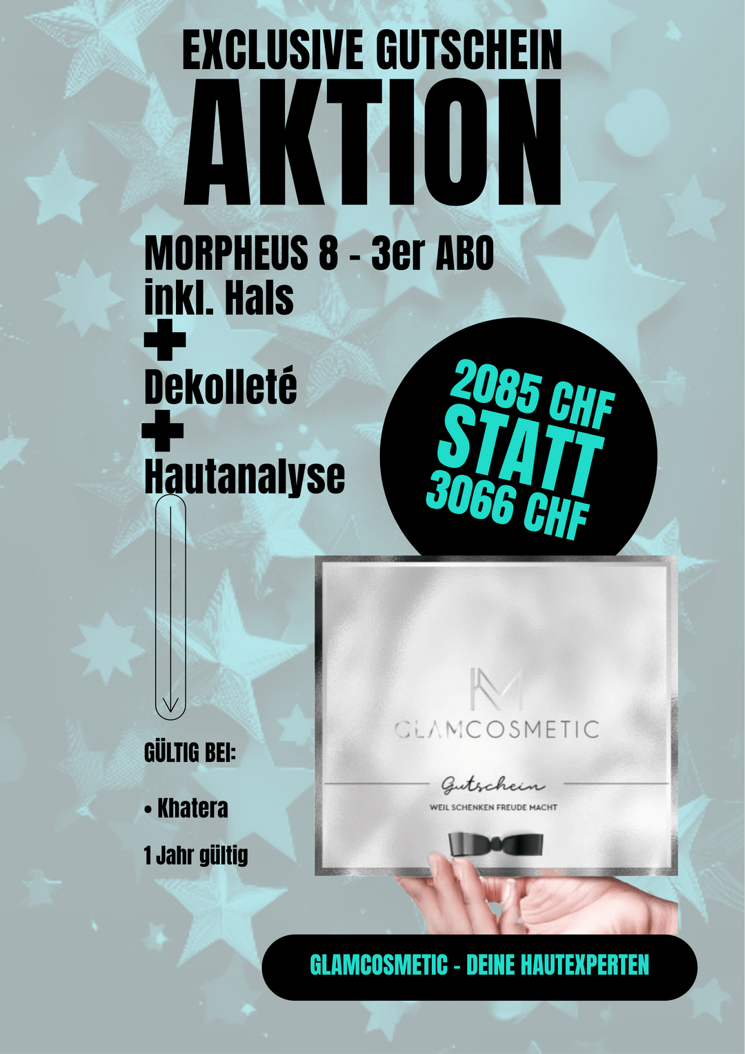 BLACK FRIDAY GUTSCHEIN - MORPHEUS 8 - 3er ABO ink. Dekolletè